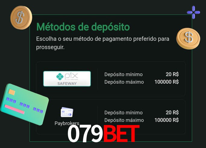 O cassino 079Bet oferece uma grande variedade de métodos de pagamento